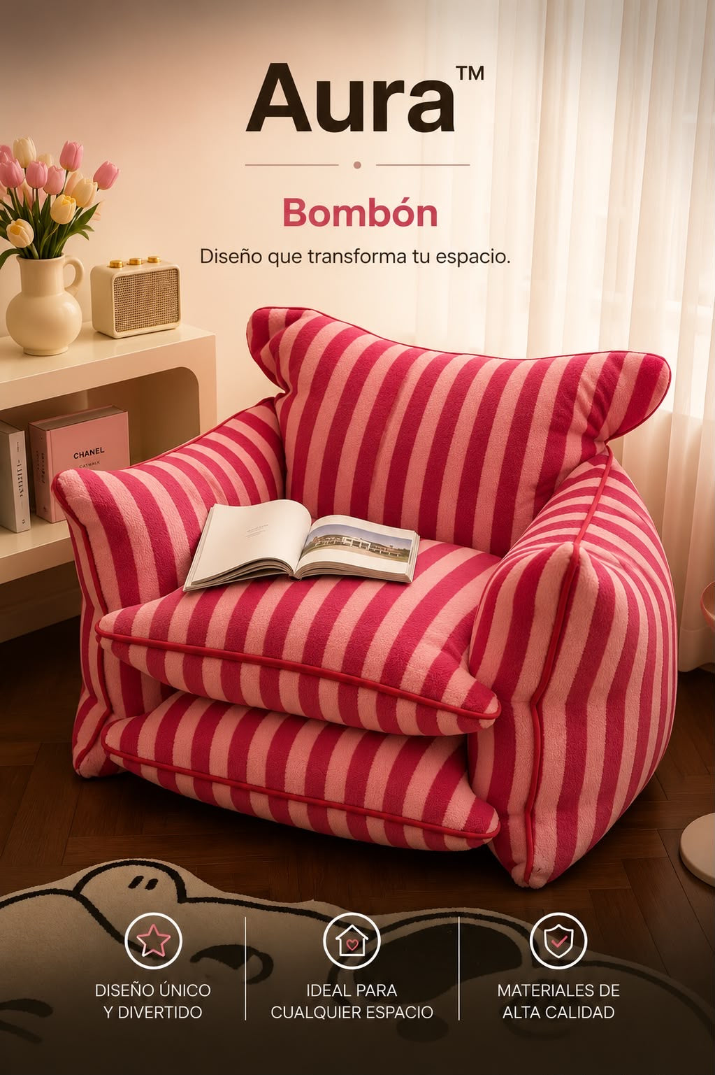 AURA® BONBON — El sofá que convierte cualquier espacio en tu lugar favorito